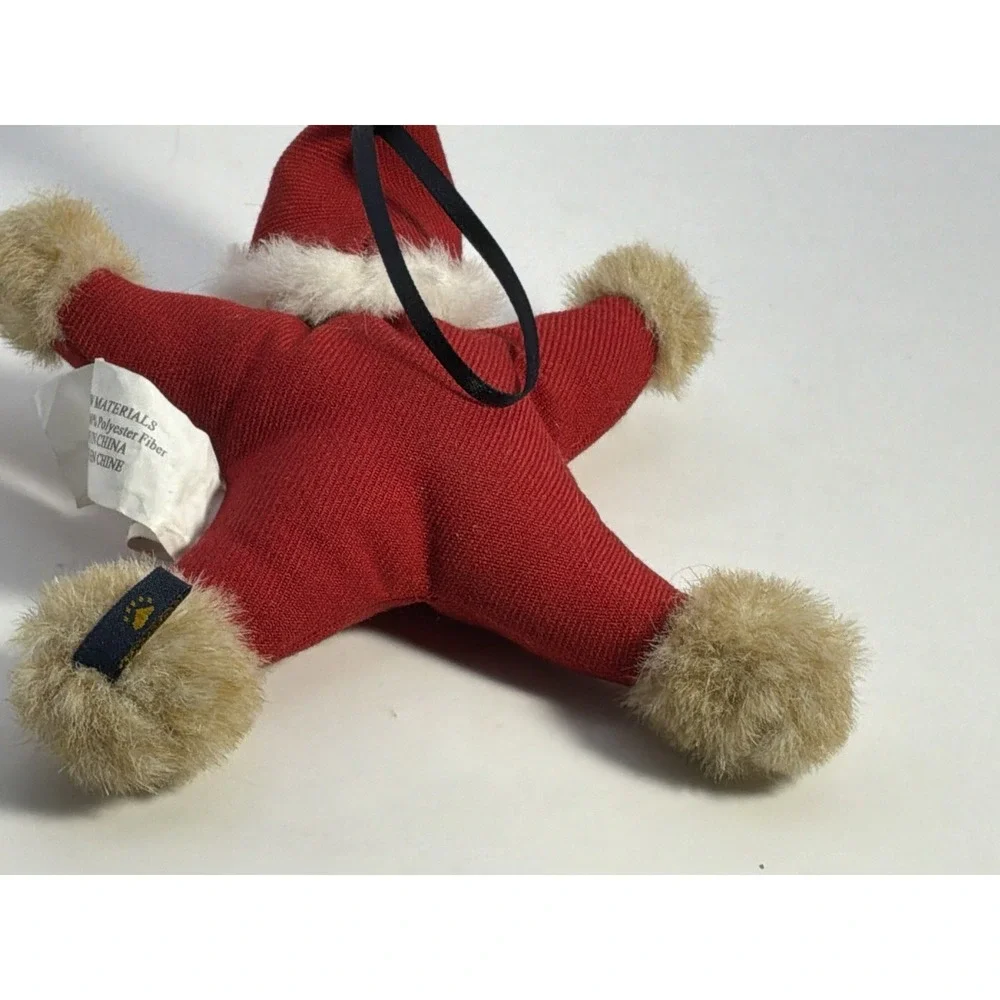 Boyds Bears Plush Star Support Our Troops Bear w/Santa‎ Hat Ornament 5